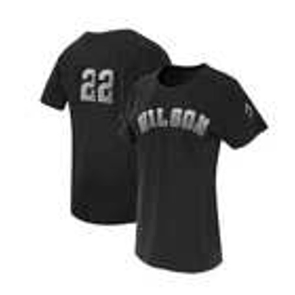 Las Vegas Aces A'ja Wilson Black Stitched T-Shirt Women's Size Medium FISLL WNBA